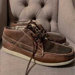 Element high top leather boat shoes